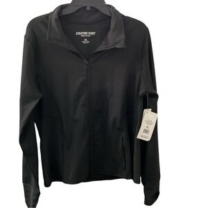 Starting Point Women's Black Yoga Jacket RT $30 P:20-22” L:27”